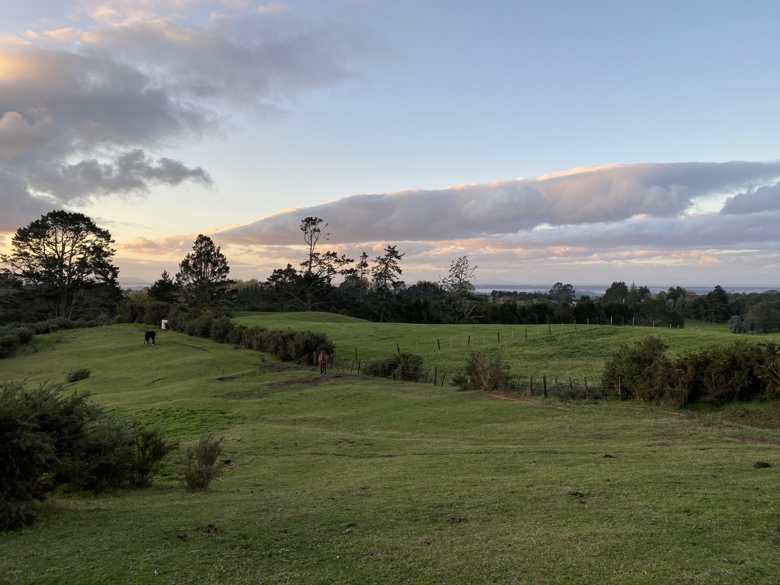 Sunset towards the coast